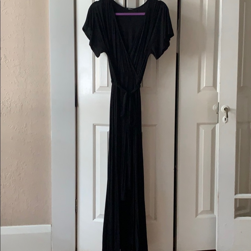 High low black maxi